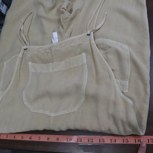 RVCA Jumpsuit Women S Beige Boho Utilitarian Cottagecore Rustic Earthy Gardening - Picture 16 of 16